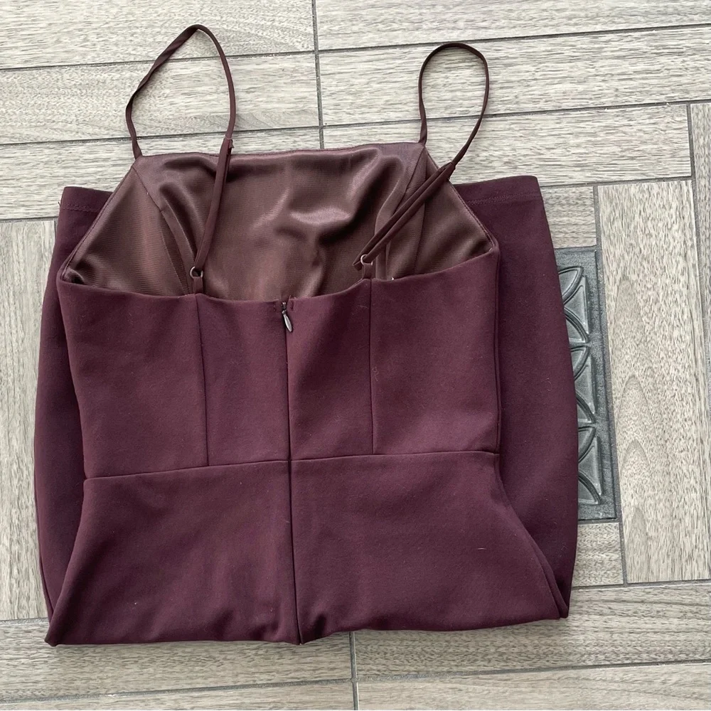 Astr Spaghetti Strap Brown Mini Dress - Picture 5 of 6
